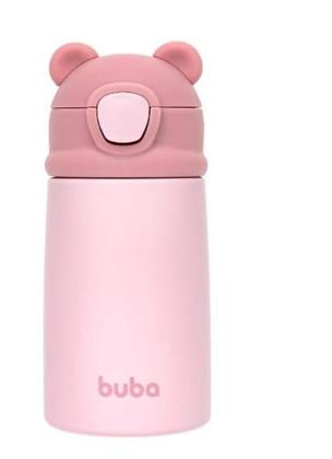 Imagem de Garrafa Copo Termico Parede Dupla Ursinho Rosa Buba 320Ml