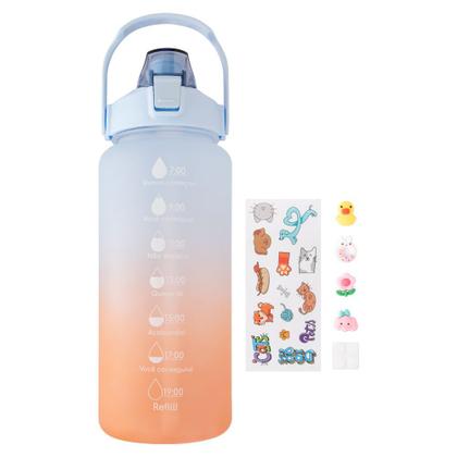 Imagem de Garrafa de 2L em Plástico Colorida com Alça e Canudo CB2058