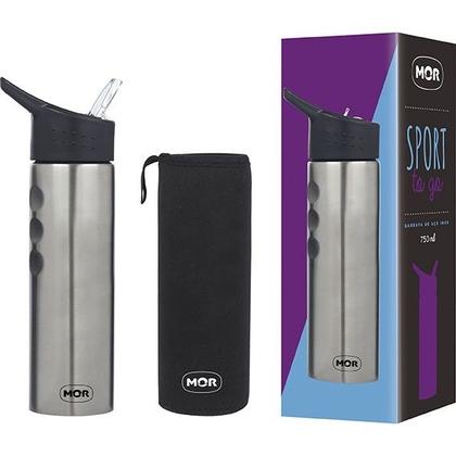 Imagem de Garrafa de Aço Inox 750ml Com Capa Sport To Go 8058 Mor
