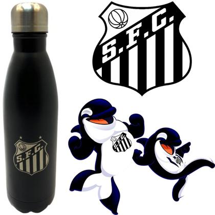 Imagem de Garrafa de Aço Inoxidável 750ml Santos Ideal Para Esportes Bom Ter Em Casa