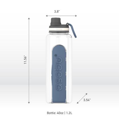 Imagem de Garrafa de água Asobu Electrolyte com armazenamento 1,2 L Tritan Blue