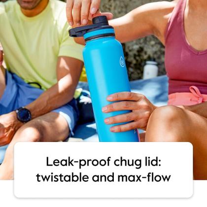 Imagem de Garrafa de água com isolamento térmico de 1,2 L com tampa de bico, pacote com 2 unidades