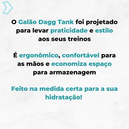 Imagem de Garrafa De Água Dagg Tank Quadrado 1.600 Ml Galão Com Tampa Squeeze Fitness Com Alça Academia Treino