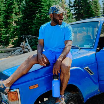 Imagem de Garrafa de água Hydro Flask de 1,2 L de boca larga com tampa de palha flexível