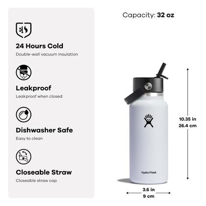 Imagem de Garrafa de água Hydro Flask Wide Flex Straw Cap 946mL Dew