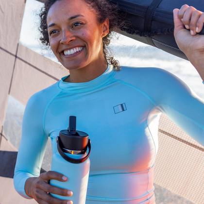 Imagem de Garrafa de água Hydro Flask Wide Flex Straw Cap 946mL Indigo