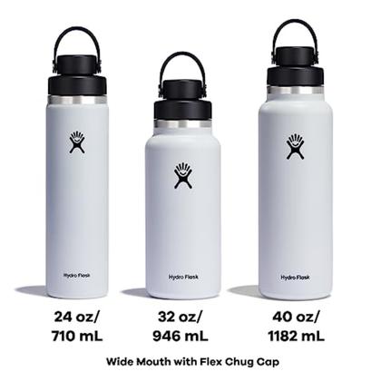 Imagem de Garrafa de água Hydro Flask Wide Mouth 1,2 L com tampa de chuva Cascade