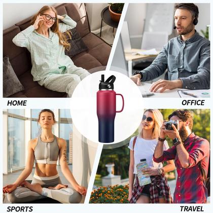 Imagem de Garrafa de água isolada DIGJUPER 950ml Copo com canudo e tampa