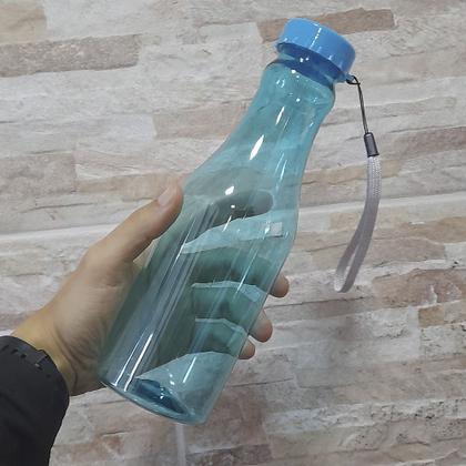 Imagem de Garrafa de Água Retrô com Tampa de Rosca 600ml Transparente