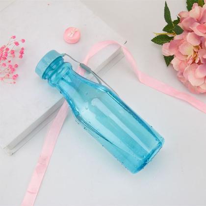 Imagem de Garrafa de Água Retrô com Tampa de Rosca 600ml Transparente