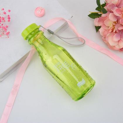 Imagem de Garrafa de Água Retrô com Tampa de Rosca 600ml Transparente