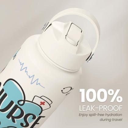 Imagem de Garrafa de água SANDJEST 946ml em aço inoxidável isolada