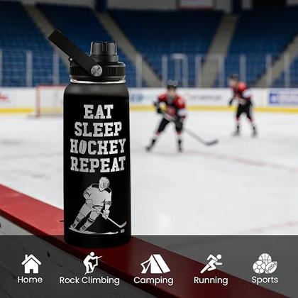 Imagem de Garrafa de água SANDJEST Ice Hockey Ice Hockey Isolada Inox 946mL