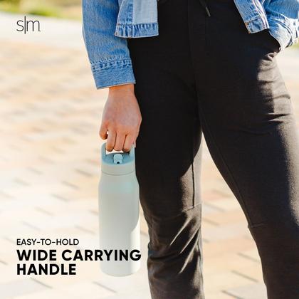 Imagem de Garrafa de Água Simple Modern Mesa 700ml com Tampa e Canudo de Avelã