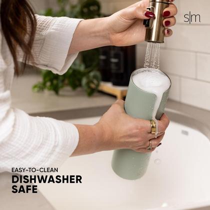 Imagem de Garrafa de Água Simple Modern Mesa 700ml com Tampa e Canudo de Avelã