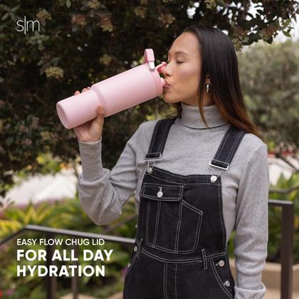 Imagem de Garrafa de Água Simple Modern Trek Pivot 1,2L - Com Alça Verde