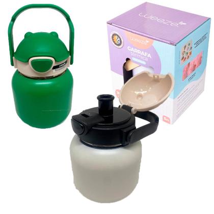 Garrafa De Agua Squeeze Infantil 700 ml Térmica Colorida - VERDE - C3b Comércio Imagem de Garrafa De Agua Squeeze Infantil 700 ml Térmica Colorida - VERDE