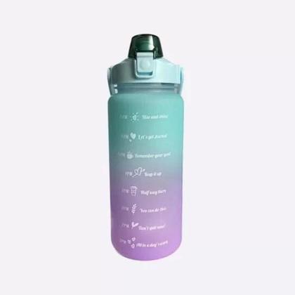 Imagem de Garrafa de Água Squeeze Motivacional Com Adesivos 2L Degradê Várias Cores