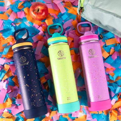 Imagem de Garrafa de Água Takeya Actives 650ml com Tampa de Palha - Cool Ray