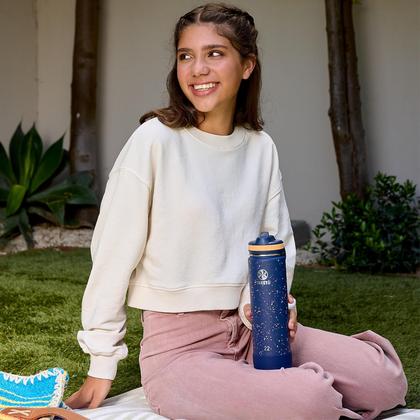 Imagem de Garrafa de Água Takeya Actives 650ml com Tampa de Palha - Cool Ray