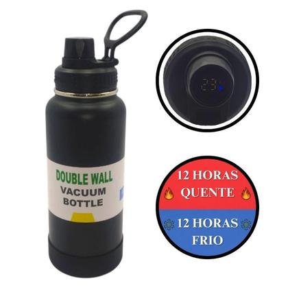 Imagem de Garrafa De Água Térmica Academia Inox Digital Led 1000Ml