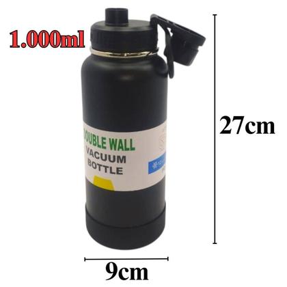 Imagem de Garrafa De Água Térmica Academia Inox Digital Led 1000Ml