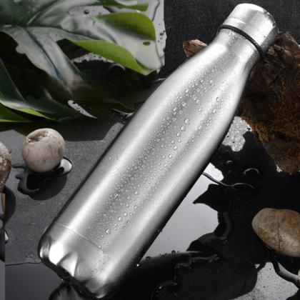 Imagem de Garrafa de Água Térmica Squeeze Academia Aço Inox Parede Dupla 1 LITRO A Vácuo Vedação Silicone