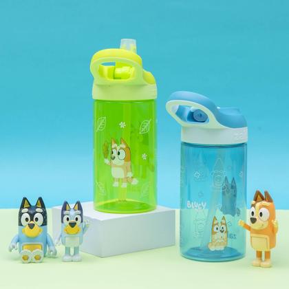 Imagem de Garrafa de água Zak Designs Bluey Atlantic 473 ml para crianças, pacote com 2 unidades