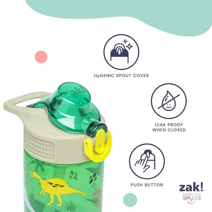 Imagem de Garrafa de água Zak Designs Disney Sage 750 ml com ponto de palha