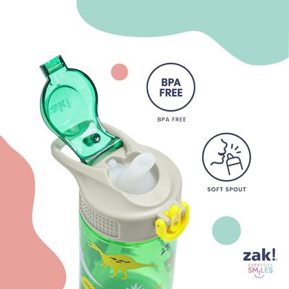 Imagem de Garrafa de água Zak Designs Disney Sage 750 ml com ponto de palha