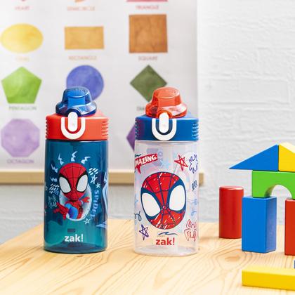 Imagem de Garrafa de água Zak Designs Marvel Spider-Man Sage Kids, pacote com 2 unidades de 480 ml