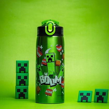 Imagem de Garrafa de água Zak Designs Minecraft 560ml em aço inoxidável