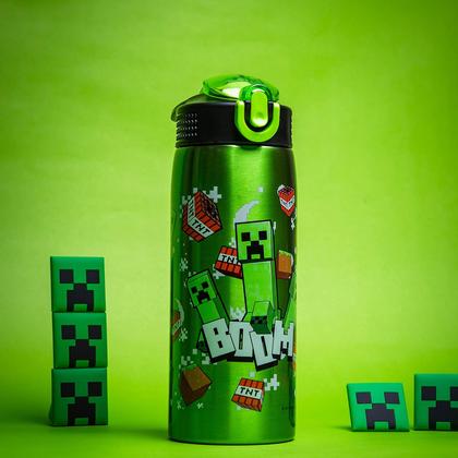 Imagem de Garrafa de água Zak Designs Minecraft 560ml em aço inoxidável