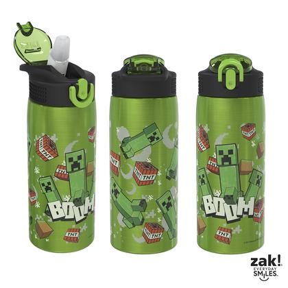 Imagem de Garrafa de água Zak Designs Minecraft 560ml em aço inoxidável
