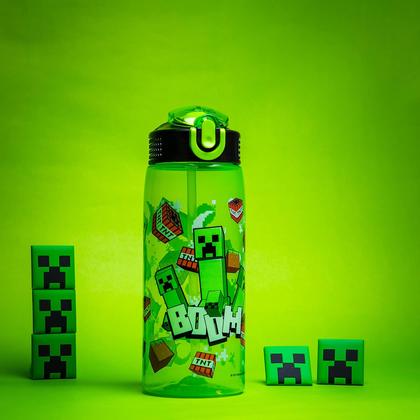 Imagem de Garrafa de água Zak Designs Minecraft 750 ml com canudo e alça