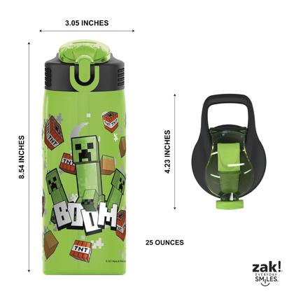Imagem de Garrafa de água Zak Designs Minecraft 750 ml com canudo e alça