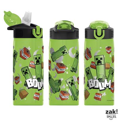 Imagem de Garrafa de água Zak Designs Minecraft 750 ml com canudo e alça