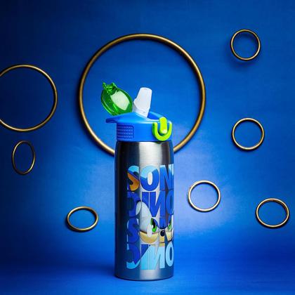 Imagem de Garrafa de água Zak Designs Sonic the Hedgehog 560ml em aço inoxidável