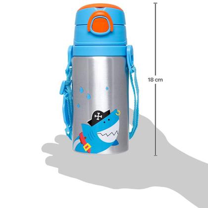 Imagem de Garrafa de Alumínio Buba Aventuras Pirata Azul e Laranja