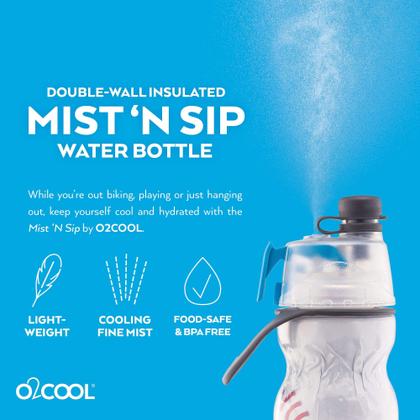 Imagem de Garrafa de compressão de nebulização de água O2COOL Mist N' Sip 600mL
