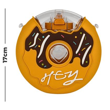 Imagem de Garrafa De Donut Colorida Rosquinha Com Canudo E Alça 380ml
