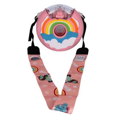 Imagem de Garrafa De Donut Colorida Rosquinha Com Canudo E Alça 380ml