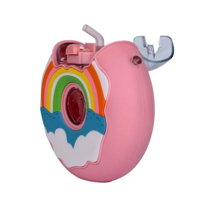 Imagem de Garrafa De Donut Colorida Rosquinha Com Canudo E Alça 380ml