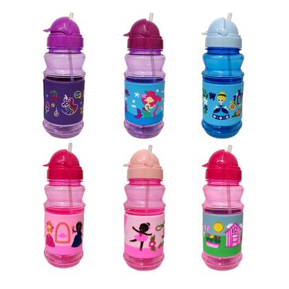 Imagem de Garrafa de Meninas Infantil Squeeze Canudo Silicone 340ml