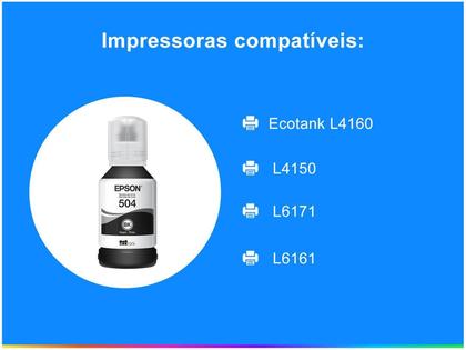 Imagem de Garrafa de Tinta Epson T504, Preto - T504120-AL