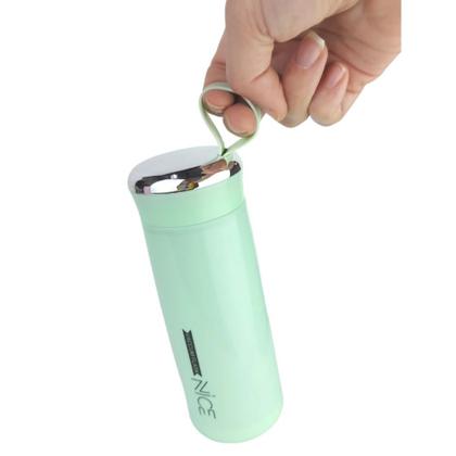 Imagem de Garrafa de Vidro 400ml Revestida com Alça Resistente e Tampa Garrafa Squeeze de Vidro