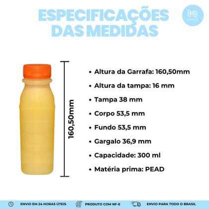 Imagem de Garrafa Descartavel De Plastico Com 300ml - 100 Unidades