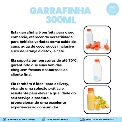 Imagem de Garrafa Descartavel De Plastico Com 300ml - 100 Unidades