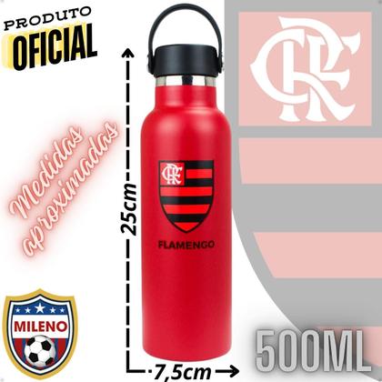 Imagem de Garrafa flamengo térmica em inox 500ml mileno ref. qh0745
