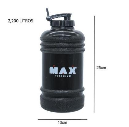 Imagem de Garrafa Galao Agua Academia Musculaçao Max Titanium 2,200 Lt